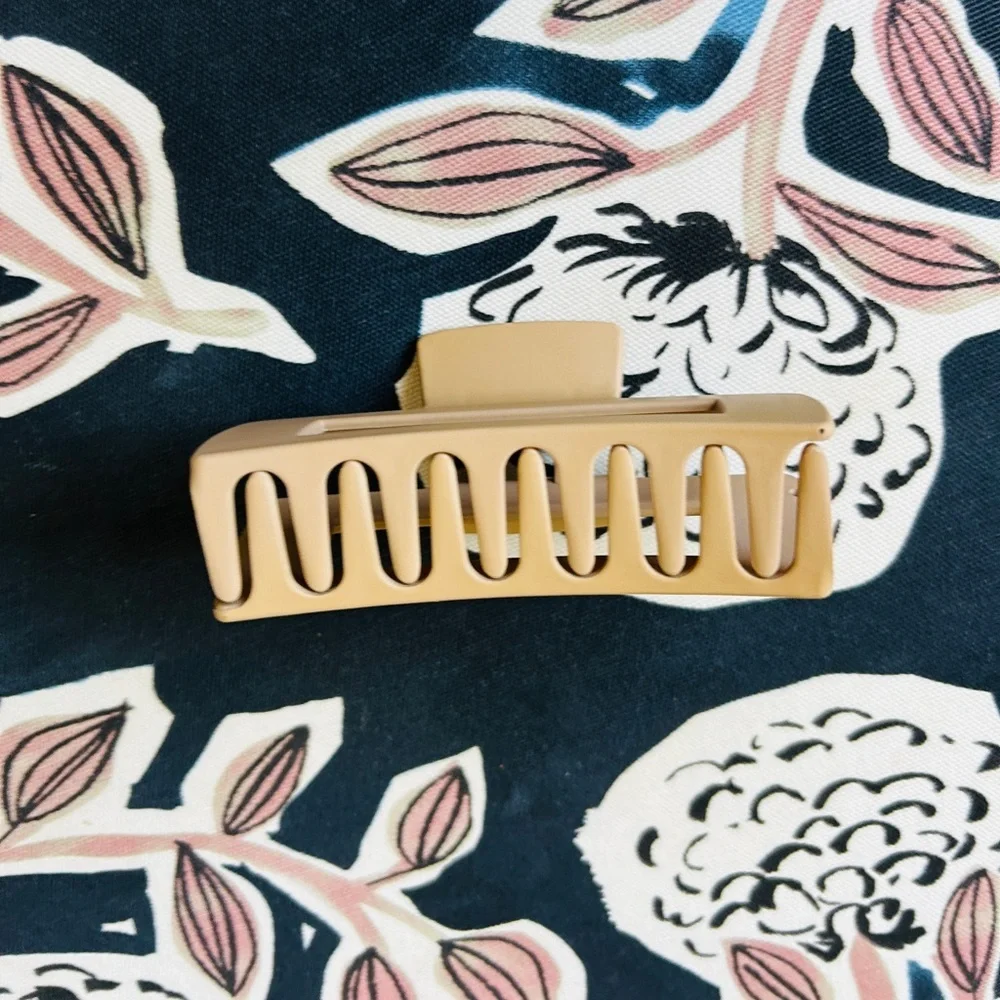 Nude Colored Rectangle Claw Clip Set of Three